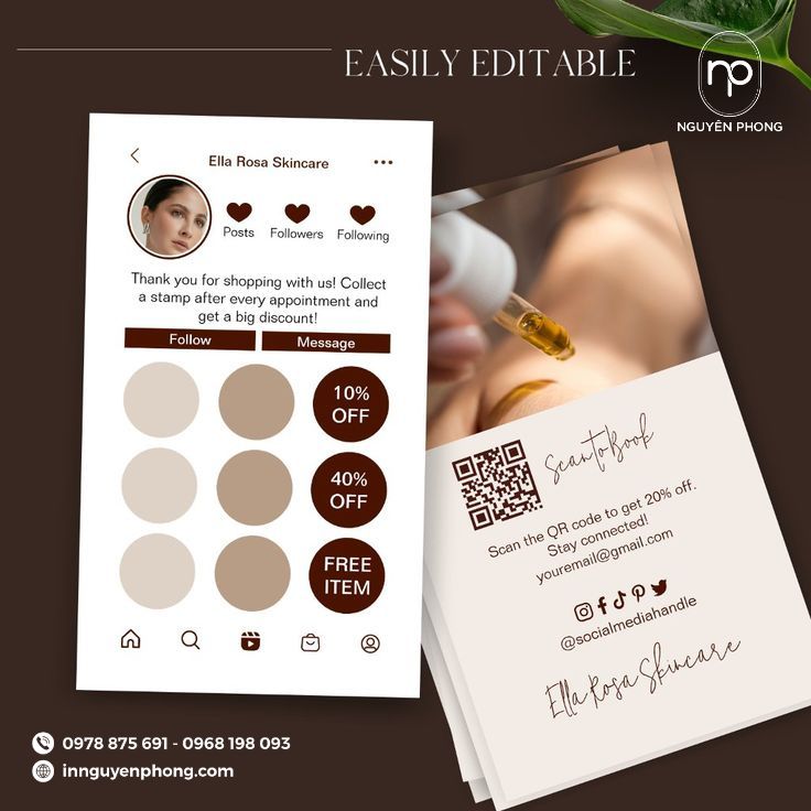 thẻ tích điểm liên kết với card visit